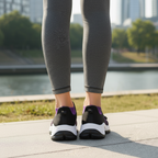 Scarpe Ambulo Comfort in Tessuto a Maglia - Stile Viola e Nero per il Tuo Comfort Quotidiano