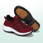 Scarpe Ambulo Comfort in Tessuto Knit - Nero e Rosso, il Tuo Stile Confortevole!