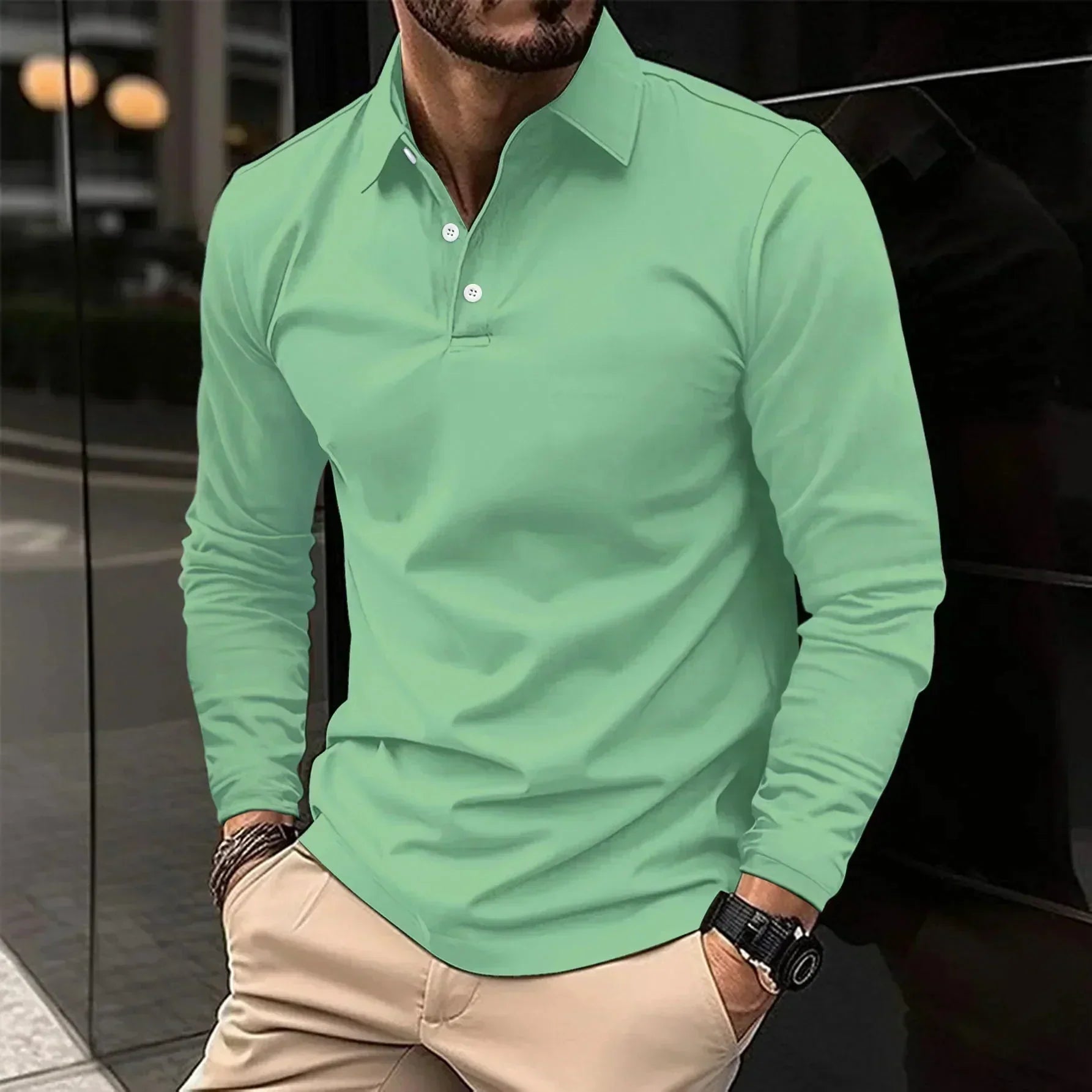 Maglietta Polo James Casual a Maniche Lunghe - Stile e Comfort per Ogni Occasione!