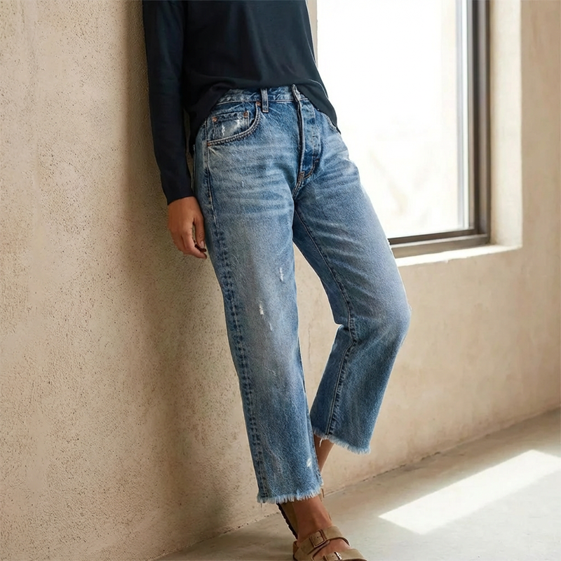 AUROR™ |  Jeans vintage a gamba dritta – Denim intramontabile con vestibilità comoda