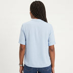 Célia - Blusa Fluida con Collo a V Elegante e Versatile
