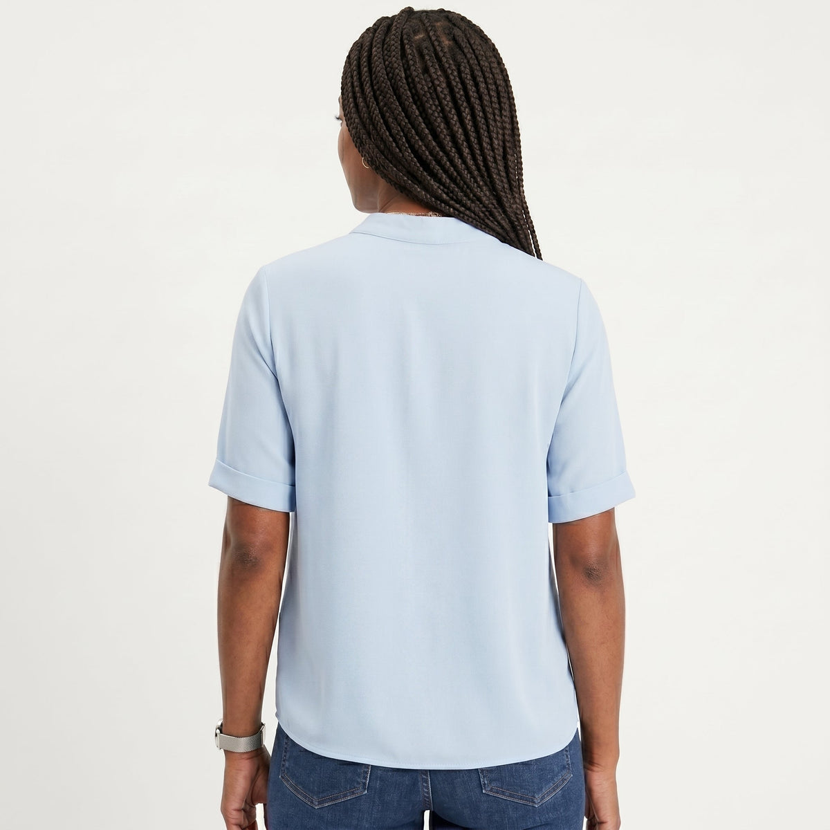 Célia - Blusa Fluida con Collo a V Elegante e Versatile