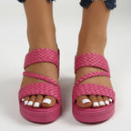 Diana - Sandali Eleganti con Cinghie Intrecciate per un Look Unico