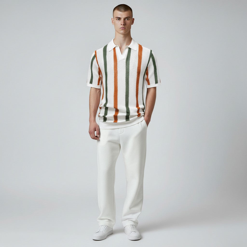 GINO | Polo a Strisce Aperte - Stile e Comfort Inconfondibili!