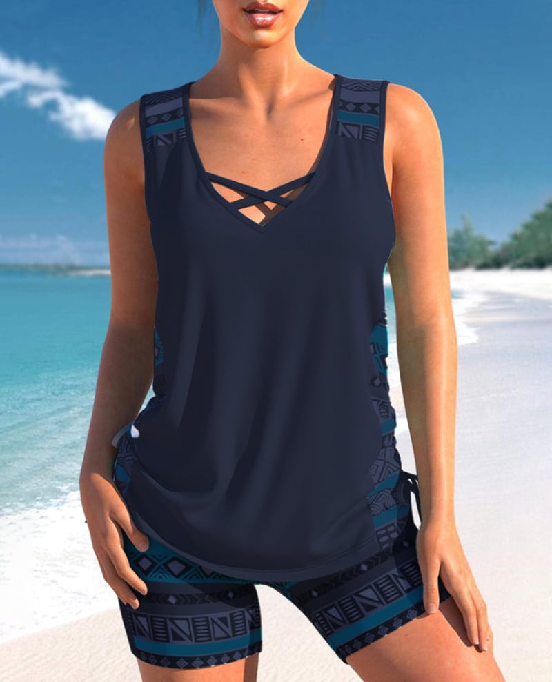 Naomi™ | Set Costume da Bagno Senza Maniche in Stile Gilet - Eleganza e Comfort per l'Estate!