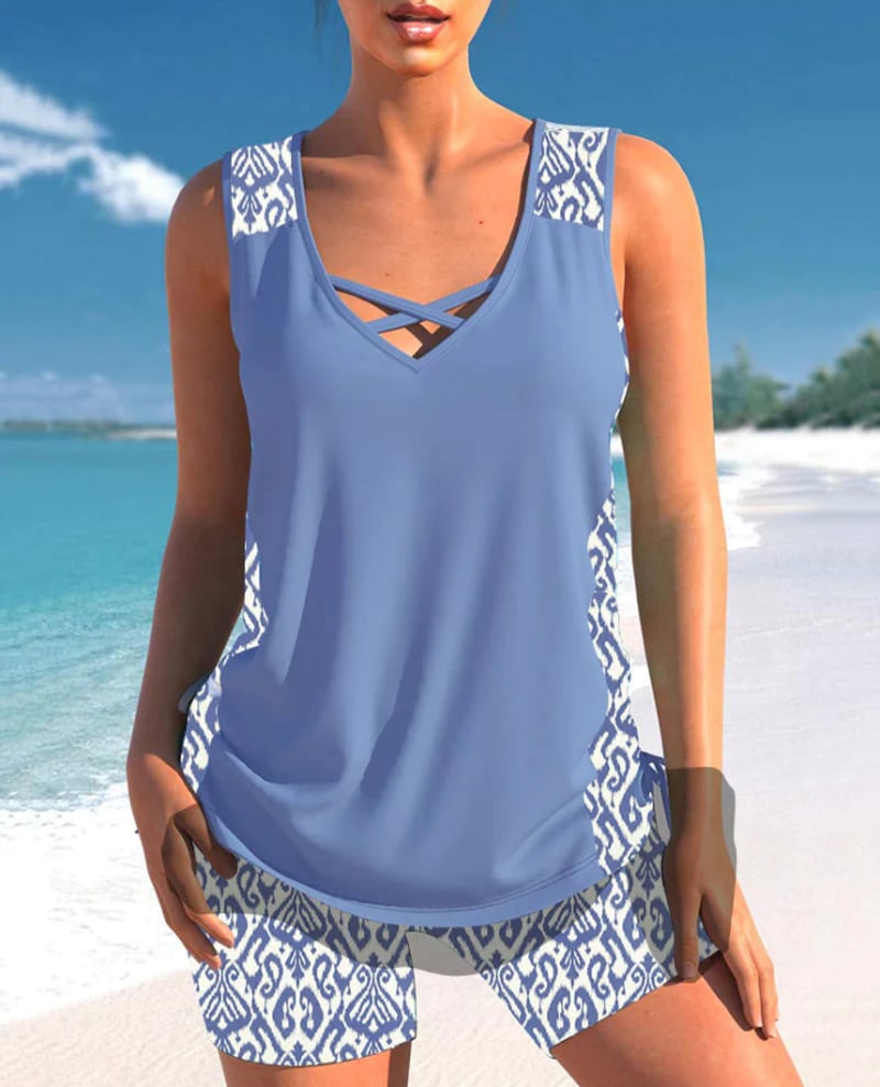 Naomi™ | Set Costume da Bagno Senza Maniche in Stile Gilet - Eleganza e Comfort per l'Estate!