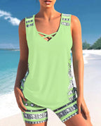 Naomi™ | Set Costume da Bagno Senza Maniche in Stile Gilet - Eleganza e Comfort per l'Estate!