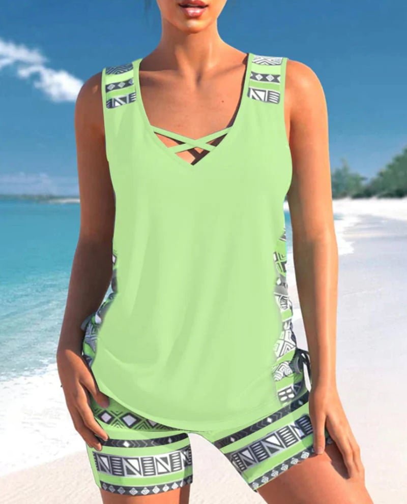 Naomi™ | Set Costume da Bagno Senza Maniche in Stile Gilet - Eleganza e Comfort per l'Estate!