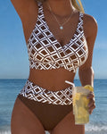 GlamMouris™ | Bikini a Due Pezzi con Top Reggiseno e Stile a Quadri – Eleganza e Comfort per l'Estate!