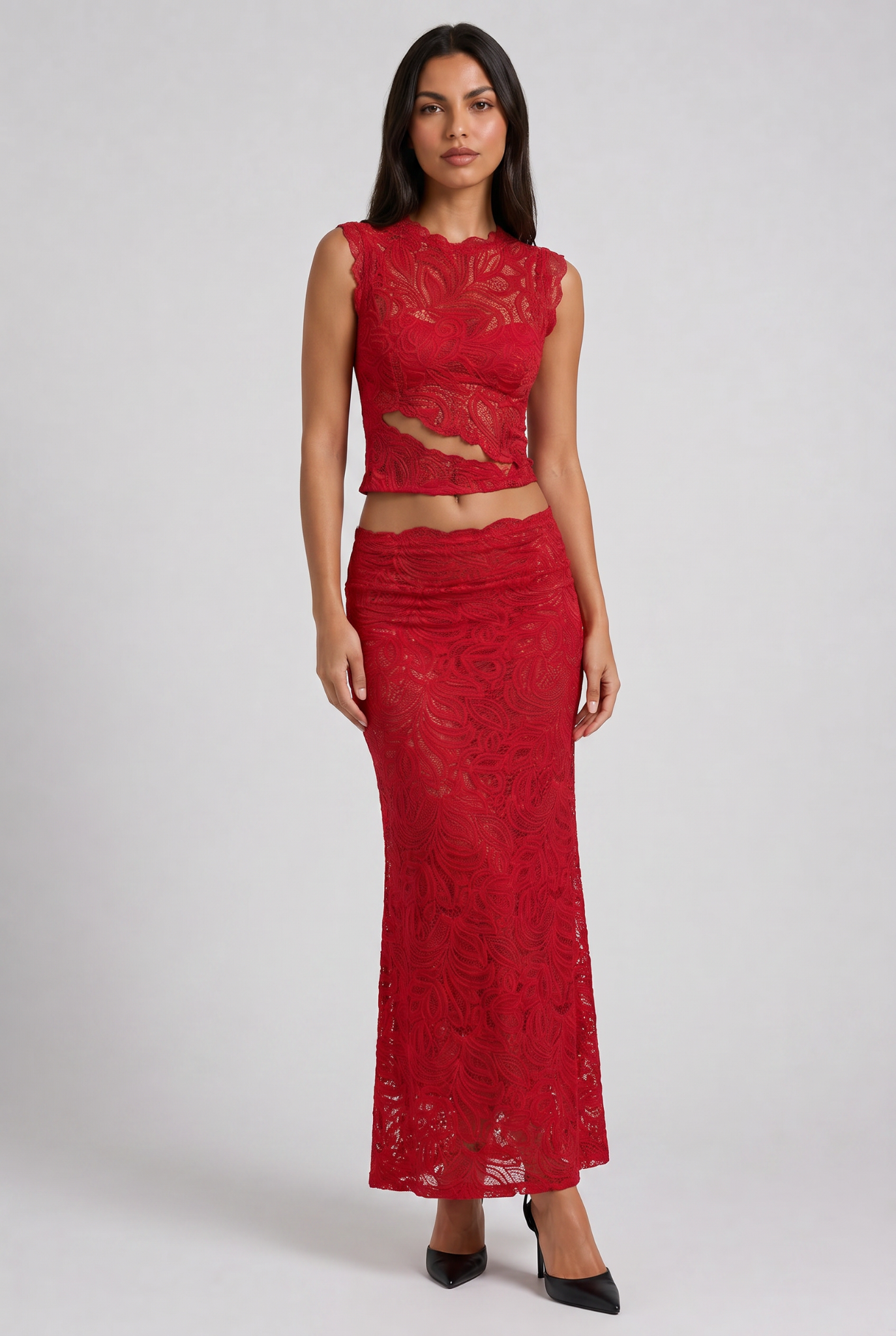 ORIETTA™ | Completo Rosso Marisol per Donna - Eleganza e Stile